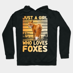 Just A Girl Who Loves Foxes - Cute Funny Fox Lover Hoodie